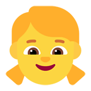 👧 Emoji Niña en Microsoft Windows 11 November 2021 Update.