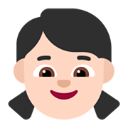 👧🏻 Emoji Mädchen: helle Hautfarbe Microsoft Windows 11 November 2021 Update.