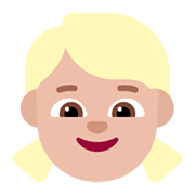 👧🏼 Emoji Niña: Tono De Piel Claro Medio en Microsoft Windows 11 November 2021 Update.