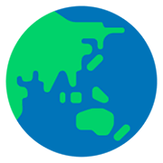 Émoji 🌏 Globe Tourné Sur L’Asie Et L’Australie sur Microsoft Windows 11 November 2021 Update.