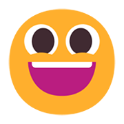 Emoji 😃 Faccina Con Un Gran Sorriso E Occhi Spalancati su Microsoft Windows 11 November 2021 Update.