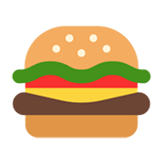 Émoji 🍔 Hamburger sur Microsoft Windows 11 November 2021 Update.