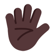 🖐🏿 Emoji Mano Abierta: Tono De Piel Oscuro en Microsoft Windows 11 November 2021 Update.