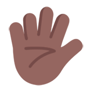 🖐🏾 Emoji Mano Abierta: Tono De Piel Oscuro Medio en Microsoft Windows 11 November 2021 Update.