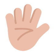 Emoji 🖐🏼 Mano Aperta: Carnagione Abbastanza Chiara su Microsoft Windows 11 November 2021 Update.