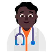 Emoji 🧑🏿‍⚕️ Persona Che Lavora Nella Sanità: Carnagione Scura su Microsoft Windows 11 November 2021 Update.
