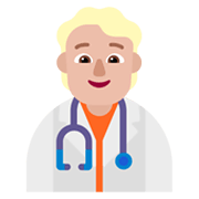 Emoji 🧑🏼‍⚕️ Persona Che Lavora Nella Sanità: Carnagione Abbastanza Chiara su Microsoft Windows 11 November 2021 Update.