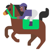 🏇🏾 Emoji Corrida De Cavalos: Pele Morena Escura na Microsoft Windows 11 November 2021 Update.