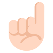Emoji ☝🏻 Indice Verso L’alto: Carnagione Chiara su Microsoft Windows 11 November 2021 Update.