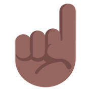 ☝🏾 Emoji Indicador Apontando Para Cima: Pele Morena Escura na Microsoft Windows 11 November 2021 Update.