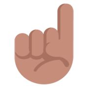 ☝🏽 Emoji Indicador Apontando Para Cima: Pele Morena na Microsoft Windows 11 November 2021 Update.
