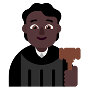 🧑🏿‍⚖️ Emoji Juez: Tono De Piel Oscuro en Microsoft Windows 11 November 2021 Update.