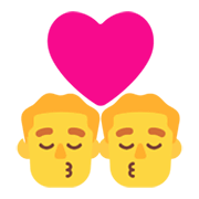 👨‍❤️‍💋‍👨 Emoji sich küssendes Paar: Mann, Mann Microsoft Windows 11 November 2021 Update.