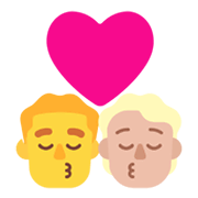 👨‍❤️‍💋‍🧑🏼 Emoji Beijo: Homem, Pessoa, Sem tom de pele, Pele Morena Clara na Microsoft Windows 11 November 2021 Update.