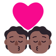 💏🏾 Emoji sich küssendes Paar, mitteldunkle Hautfarbe Microsoft Windows 11 November 2021 Update.