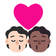 🧑🏻‍❤️‍💋‍🧑🏾 Emoji sich küssendes Paar: Person, Person, helle Hautfarbe, mitteldunkle Hautfarbe Microsoft Windows 11 November 2021 Update.