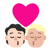 🧑🏻‍❤️‍💋‍🧑🏼 Emoji sich küssendes Paar: Person, Person, helle Hautfarbe, mittelhelle Hautfarbe Microsoft Windows 11 November 2021 Update.
