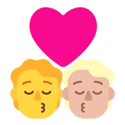 🧑‍❤️‍💋‍🧑🏼 Emoji Beso: Persona, Persona, Sin tono de piel, Tono De Piel Claro Medio en Microsoft Windows 11 November 2021 Update.