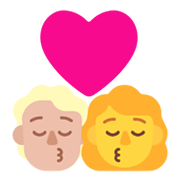 🧑🏼‍❤️‍💋‍👩 Emoji sich küssendes Paar: Person, Frau, mittelhelle Hautfarbe, Kein Hautton Microsoft Windows 11 November 2021 Update.
