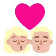 👩🏼‍❤️‍💋‍👨🏼 Emoji sich küssendes Paar - Frau: mittelhelle Hautfarbe, Mann: mittelhelle Hautfarbe Microsoft Windows 11 November 2021 Update.