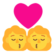 👩‍❤️‍💋‍👩 Emoji sich küssendes Paar: Frau, Frau Microsoft Windows 11 November 2021 Update.