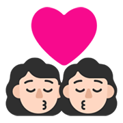 Emoji 👩🏻‍❤️‍💋‍👩🏻 Bacio Tra Coppia - Donna: Carnagione Chiara, Donna: Carnagione Chiara su Microsoft Windows 11 November 2021 Update.