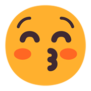 😚 Emoji küssendes Gesicht mit geschlossenen Augen Microsoft Windows 11 November 2021 Update.