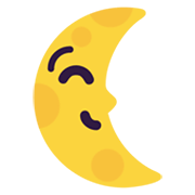 Emoji 🌜 Faccina Ultimo Quarto Di Luna su Microsoft Windows 11 November 2021 Update.