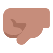 Emoji 🤛🏽 Pugno A Sinistra: Carnagione Olivastra su Microsoft Windows 11 November 2021 Update.