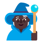 Emoji 🧙🏿 Mago: Carnagione Scura su Microsoft Windows 11 November 2021 Update.