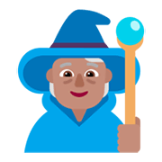 Emoji 🧙🏽 Mago: Carnagione Olivastra su Microsoft Windows 11 November 2021 Update.