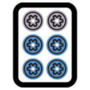 Emoji 🀞 Mahjong - sei punti su Microsoft Windows 11 November 2021 Update.