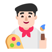 Emoji 👨🏻‍🎨 Artista Uomo: Carnagione Chiara su Microsoft Windows 11 November 2021 Update.