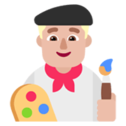 Emoji 👨🏼‍🎨 Artista Uomo: Carnagione Abbastanza Chiara su Microsoft Windows 11 November 2021 Update.