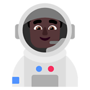 👨🏿‍🚀 Emoji Astronauta Hombre: Tono De Piel Oscuro en Microsoft Windows 11 November 2021 Update.