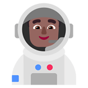 👨🏾‍🚀 Emoji Astronauta Hombre: Tono De Piel Oscuro Medio en Microsoft Windows 11 November 2021 Update.