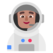 Emoji 👨🏽‍🚀 Astronauta Uomo: Carnagione Olivastra su Microsoft Windows 11 November 2021 Update.