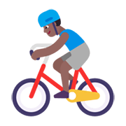 🚴🏾‍♂️ Emoji Homem Ciclista: Pele Morena Escura na Microsoft Windows 11 November 2021 Update.