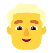 👱‍♂️ Emoji Mann: blond Microsoft Windows 11 November 2021 Update.