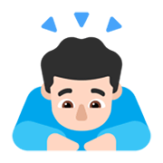 Emoji 🙇🏻‍♂️ Uomo Che Fa Inchino Profondo: Carnagione Chiara su Microsoft Windows 11 November 2021 Update.
