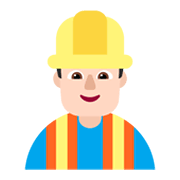 👷🏻‍♂️ Emoji Bauarbeiter: helle Hautfarbe Microsoft Windows 11 November 2021 Update.