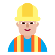 Emoji 👷🏼‍♂️ Operaio Edile Uomo: Carnagione Abbastanza Chiara su Microsoft Windows 11 November 2021 Update.