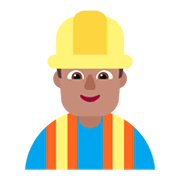 Emoji 👷🏽‍♂️ Operaio Edile Uomo: Carnagione Olivastra su Microsoft Windows 11 November 2021 Update.