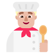 Emoji 👨🏼‍🍳 Cuoco: Carnagione Abbastanza Chiara su Microsoft Windows 11 November 2021 Update.