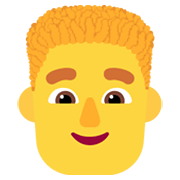 Emoji 👨‍🦱 Uomo: Capelli Ricci su Microsoft Windows 11 November 2021 Update.