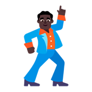 🕺🏿 Emoji Hombre Bailando: Tono De Piel Oscuro en Microsoft Windows 11 November 2021 Update.