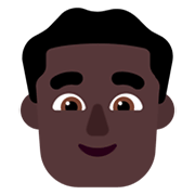 👨🏿 Emoji Homem: Pele Escura na Microsoft Windows 11 November 2021 Update.