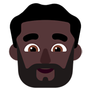 🧔🏿‍♂️ Emoji Homem: Barba Pele Escura na Microsoft Windows 11 November 2021 Update.