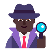 🕵🏿‍♂️ Emoji Detective Hombre: Tono De Piel Oscuro en Microsoft Windows 11 November 2021 Update.
