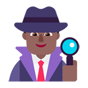 🕵🏾‍♂️ Emoji Detective Hombre: Tono De Piel Oscuro Medio en Microsoft Windows 11 November 2021 Update.